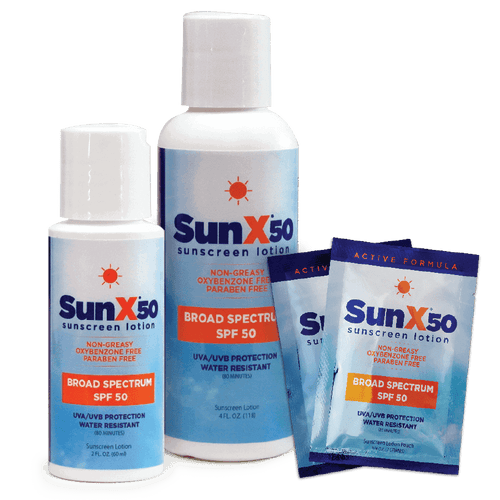 CoreTex Sun X SPF 50+ Broad Spectrum Sunscreen Lotion - Bottles and Pumps