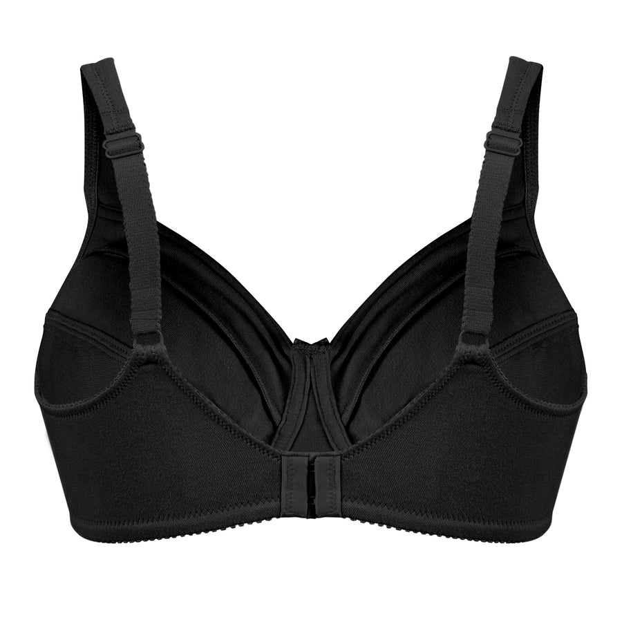 Bestform 5006715 Satin Trim Wireless Cotton Bra with Unlined Cups
