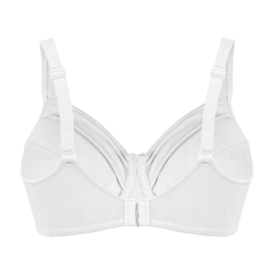 Bestform 5006715 Satin Trim Wireless Cotton Bra with Unlined Cups