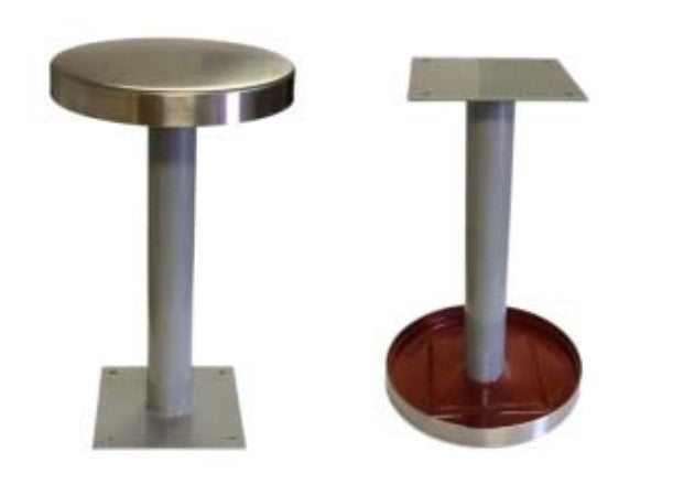 Floor Mount Stool with Stainless Steel Seat