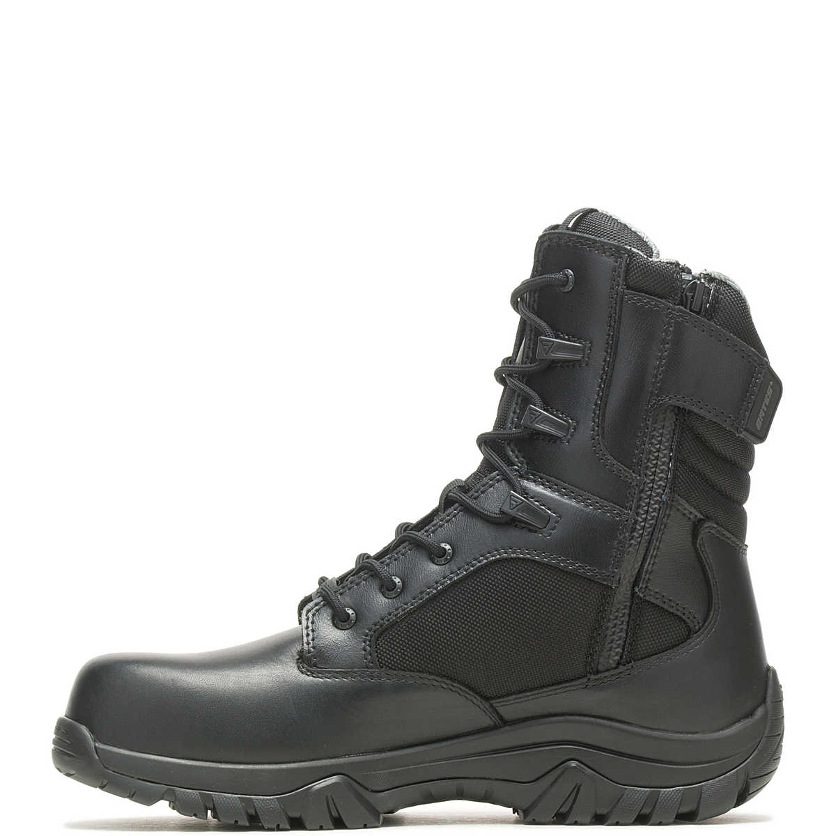 Bates E03886 GX X2 Tall Dryguard Carbon Toe Boots with Side Zipper - Black