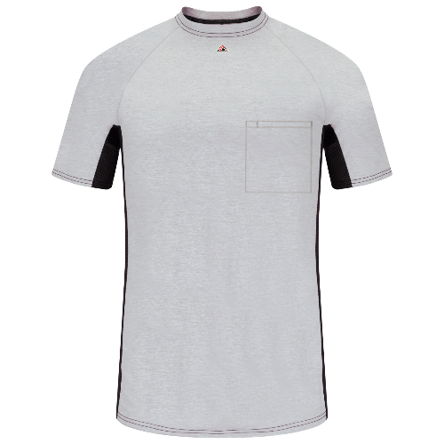 Bulwark MPS4 Men's FR Short Sleeve Base Layer with Concealed Chest Pocket
