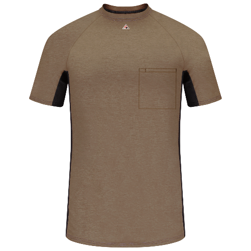 Bulwark MPS4 Men's FR Short Sleeve Base Layer with Concealed Chest Pocket