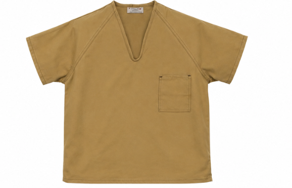 Triple Stitched Pullover V-Neck Inmate Shirt