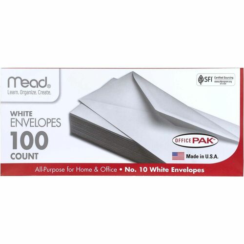 Mead Plain #10 Envelopes - White