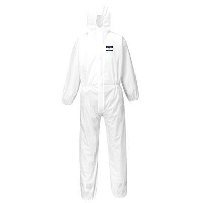 Portwest ST30 BizTex SMS Coverall with Hood, Type 5/6, White