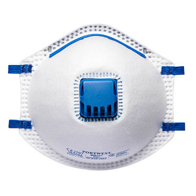 Portwest P201 Biztek N95 Valved Cup Respirator Mask (box)