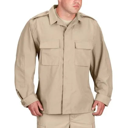 Propper F5452-38 Long Sleeve BDU 2-Pocket Shirt - Battle Rip 65/35 Ripstop