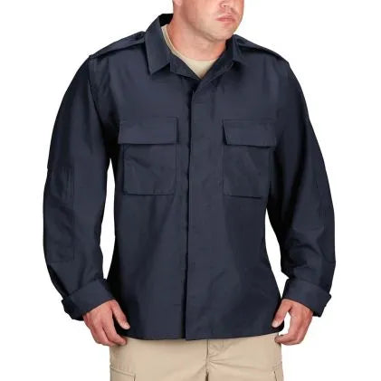 Propper F5452-38 Long Sleeve BDU 2-Pocket Shirt - Battle Rip 65/35 Ripstop