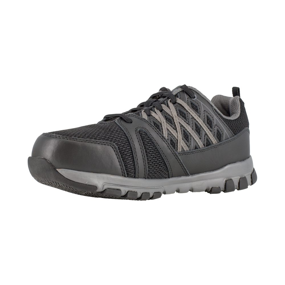 Reebok RB416 Women's Sublite Work Steel Toe Athletic Oxford - Black-Grey