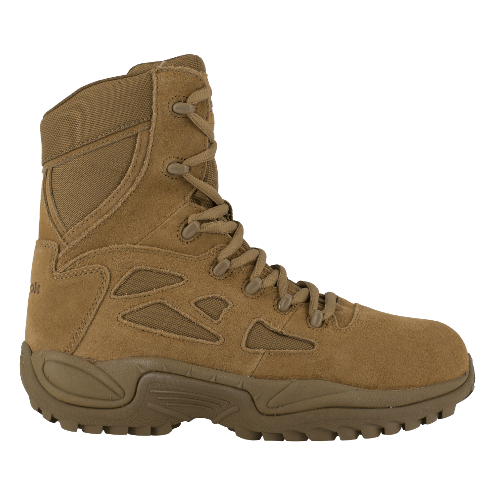 Reebok RB885 Women's Rapid Response Composite Toe Tactical Boots - Side Zip - Coyote