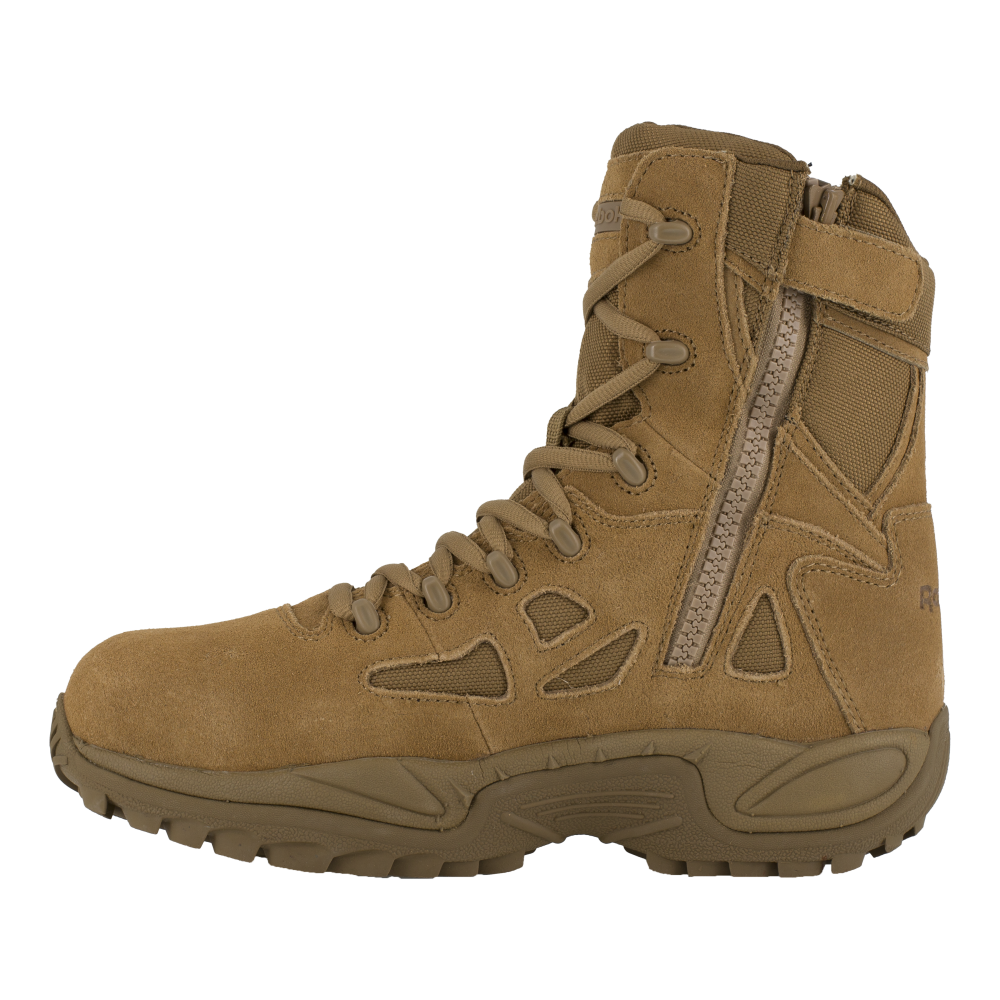 Reebok RB885 Women's Rapid Response Composite Toe Tactical Boots - Side Zip - Coyote