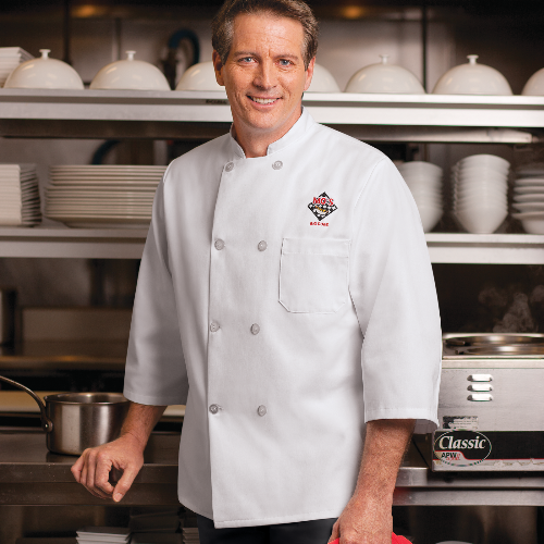 Red Kap 0402 Three-Quarter Sleeve Chef Coat