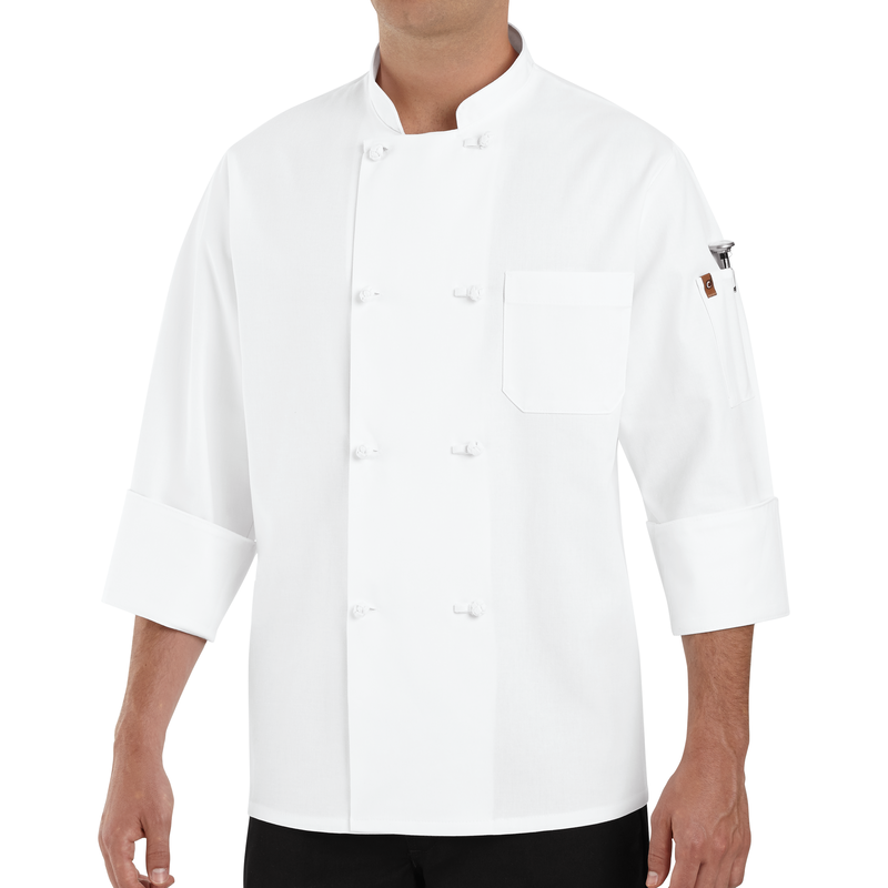 Red Kap 0414 Eight Knot Button Chef Coat