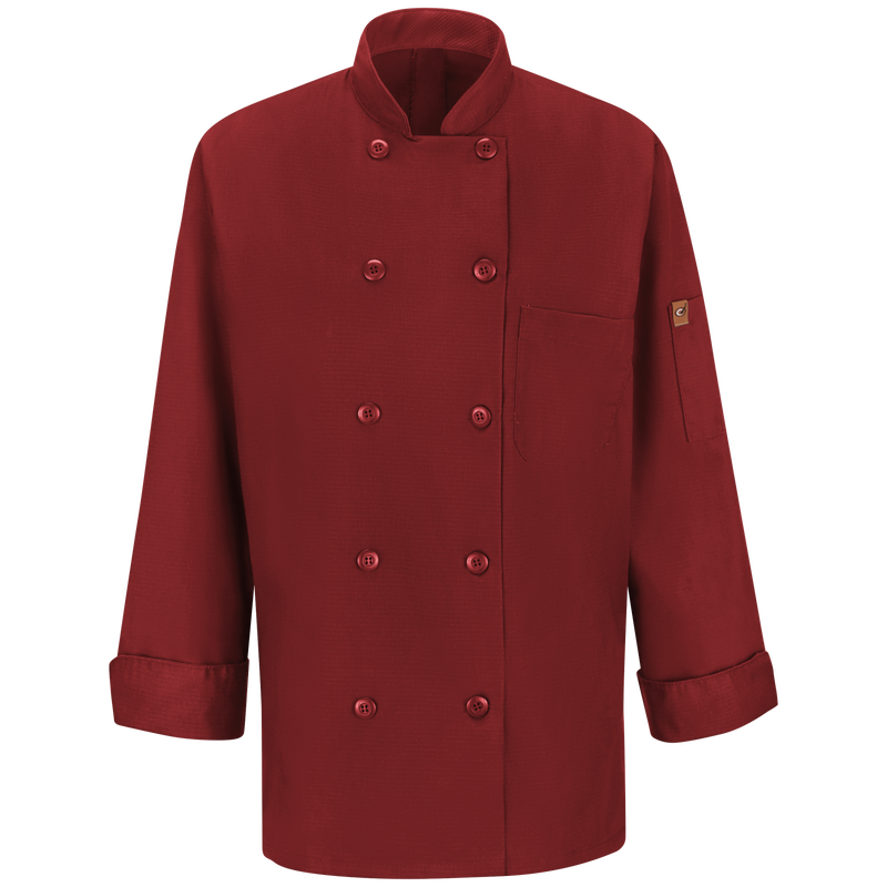 Red Kap 041X Women's Long Sleeve Chef Coat with OilBlok + Mimix