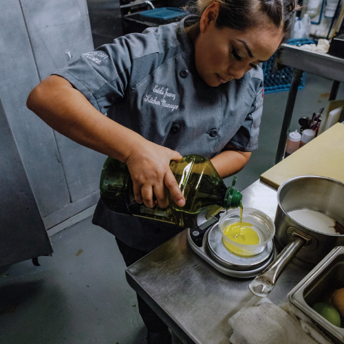 Red Kap 051W Women's Airflow Raglan Chef Coat with OilBlok