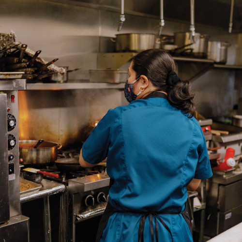 Red Kap 051W Women's Airflow Raglan Chef Coat with OilBlok