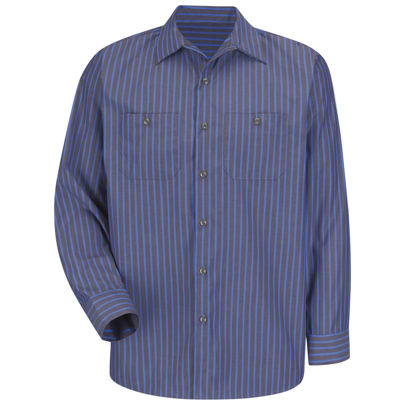 Red Kap SP14 Men's Striped Long Sleeve Work Shirt