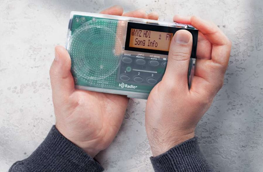 Sangean HDR-14CLX Portable HD Radio without Speaker - Clear