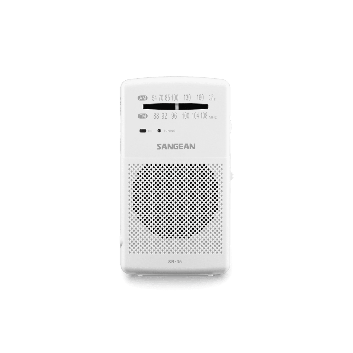 Sangean SR-35CL FM/AM Hand-Held Radio Receiver - Clear, Black