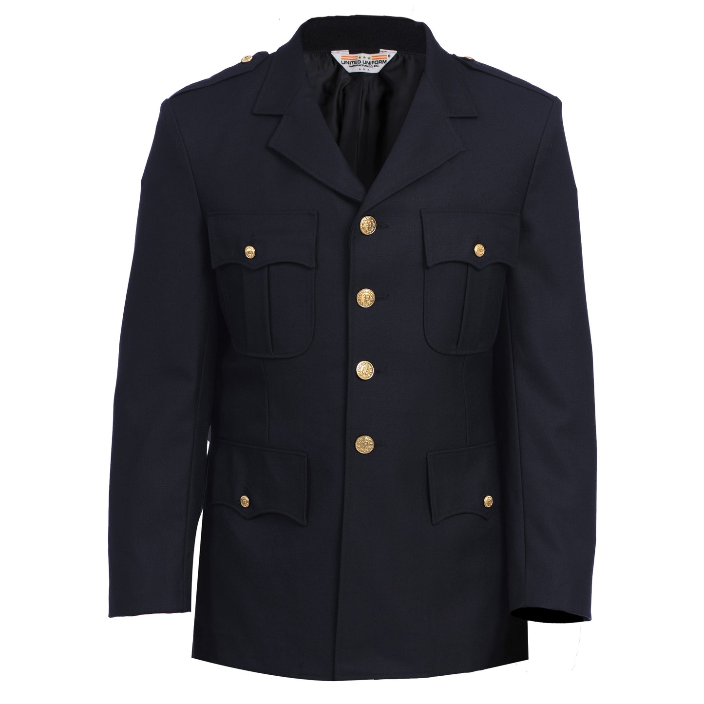 United Uniforms Single Breasted Class A Dress Coat - 100% Wool Serge