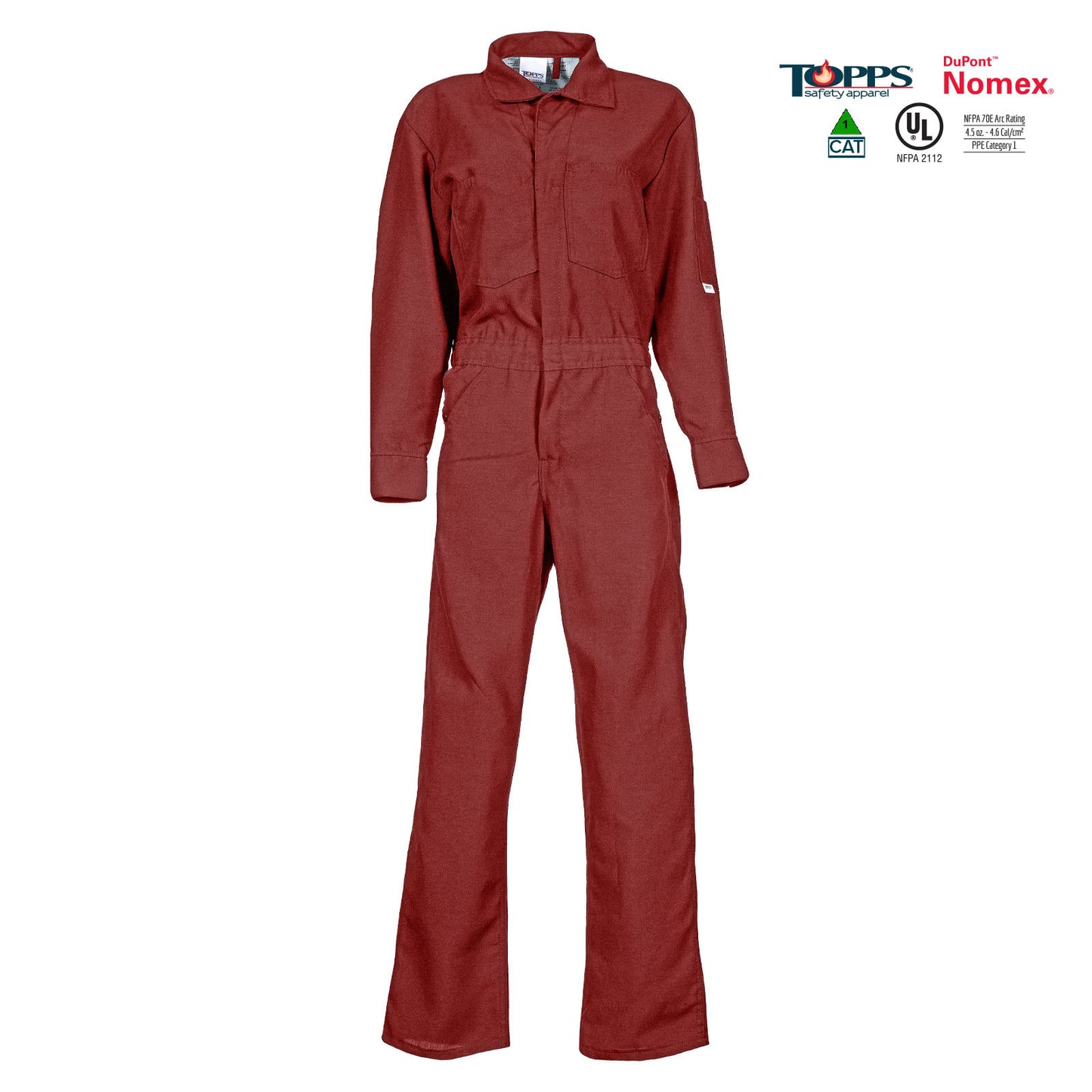 Topps Safety Apparel CO07 4.5 oz. Nomex IIIA Flame Resistant Coveralls (HRC 1 - 4.6 cal)
