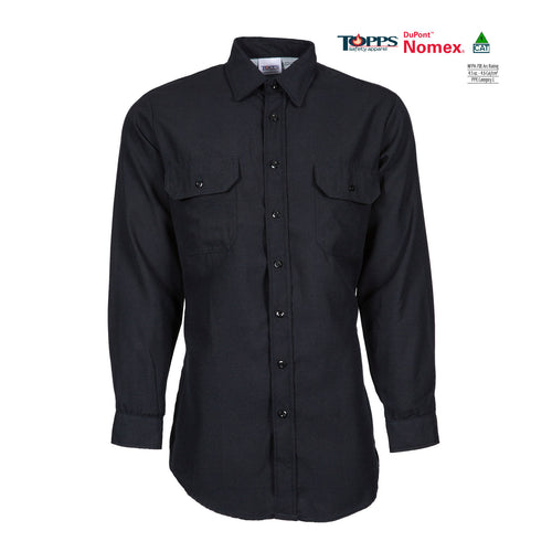 Topps Safety Apparel SH17 Flame Resistant Long Sleeve Uniform Shirt Nomex IIIA (HRC 1 - 4.6 cal)
