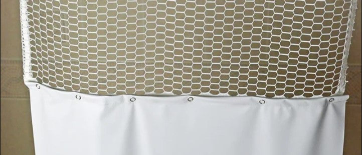 Snap-A-Way Shower Curtains with Modesty Top and Bottom