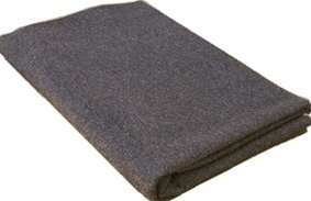 Wool Blend Blanket, 70% Wool - Grey