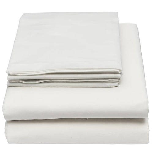 White T130 Muslin Bed Sheets - Fitted Sheets