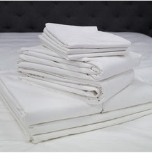 Load image into Gallery viewer, T250 Opulence White Hospitality Bed Sheets
