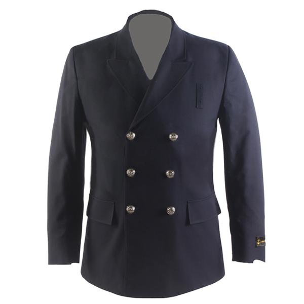 Anchor Uniform 211BL Men's Double Breasted Class A Dress Coat with Bottom Flaps - Wool Blend
