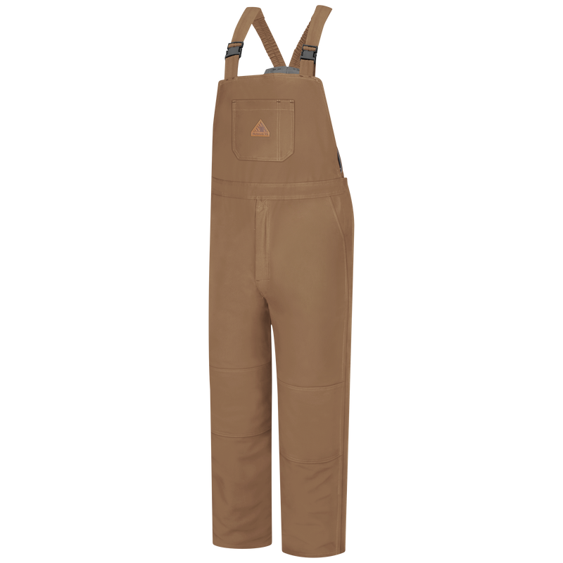 Bulwark BLN4BD Mens Heavyweight Flame Resistant Brown Duck Deluxe Insulated Bib Overall - Excel FR ComforTouch (HRC 4 - 44 cal)