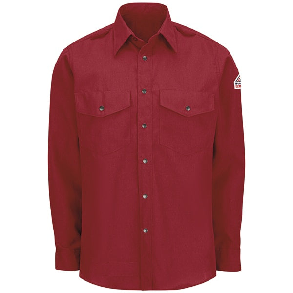 Bulwark SNS2 Mens Lightweight FR Snap Front Deluxe Uniform Shirt - Nomex IIIA (HRC 1 - 4.4 cal)