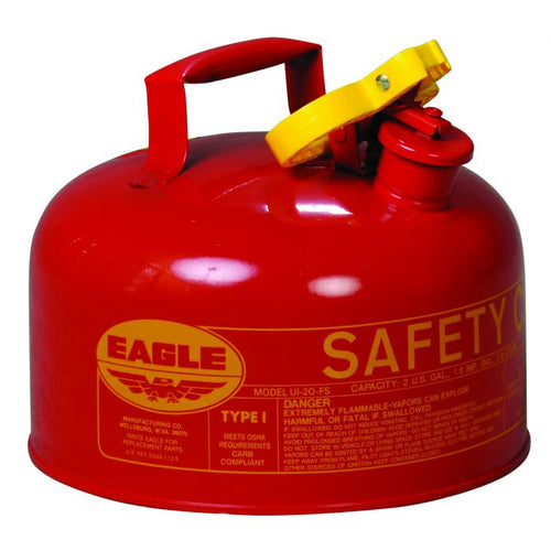 Eagle UI-20-S Two Gallon Galvanized Steel Type 1 Flammable Storage Safety Can