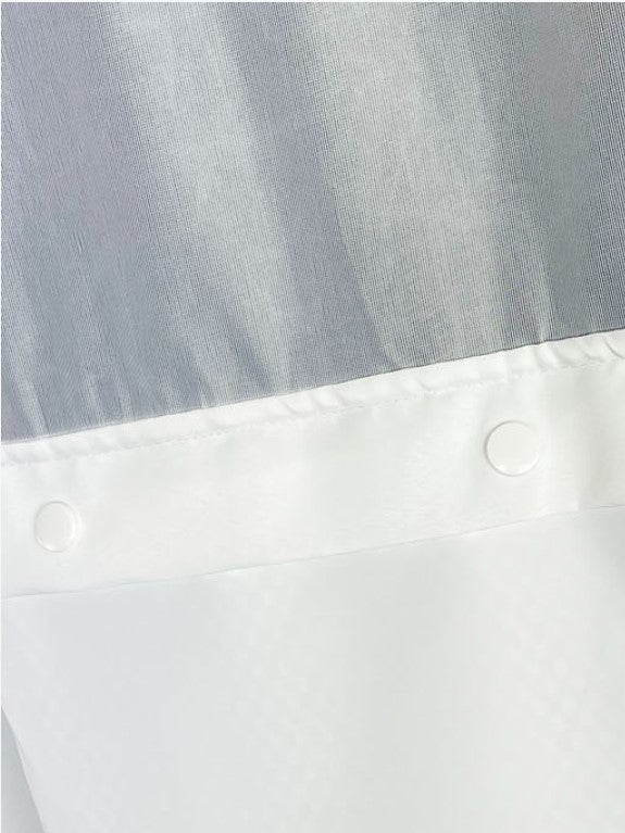 Kartri HANG2IT Duo Poly Shower Curtain with Light Window and Snap Liner
