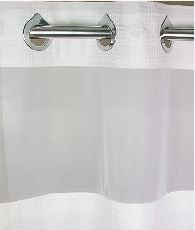 Kartri HANG2IT Empire Waffle Shower Curtain - White or Beige