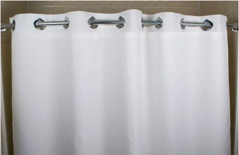 Kartri HANG2IT Empire Waffle Shower Curtain - White or Beige