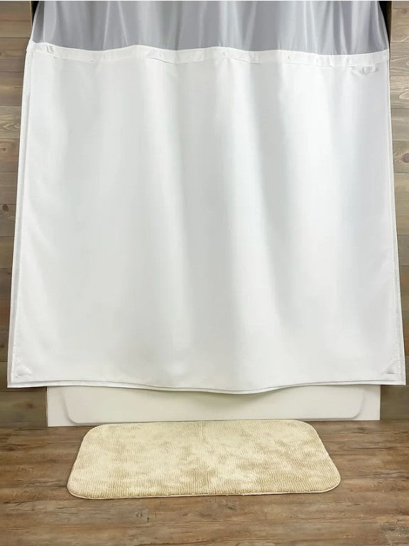 Kartri HANG2IT Empire Waffle Shower Curtain - White or Beige