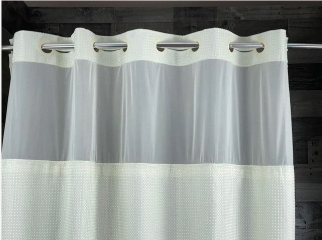 Kartri HANG2IT Empire Waffle Shower Curtain - White or Beige
