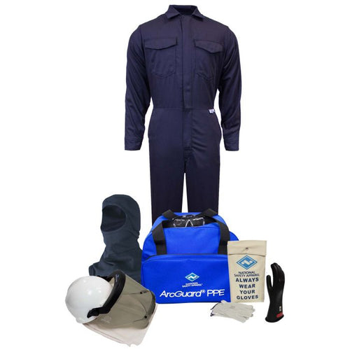 Enespro KIT2CV08-series Arcguard Arc Flash Kit with FR Coveralls (HRC 2 - 8 cal)
