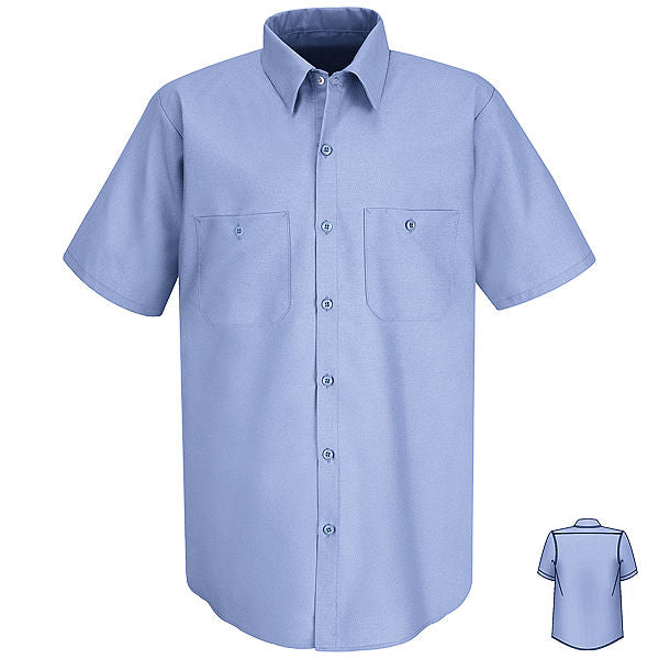 Red Kap SC40 Men's Short Sleeve Wrinkle Resistant 100% Cotton Shirt