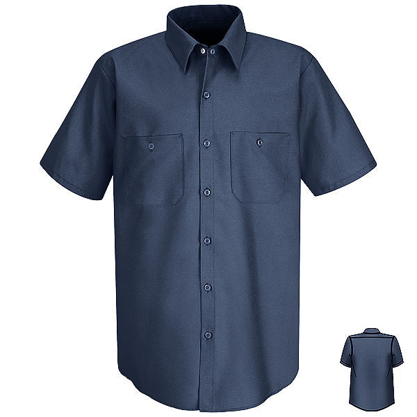 Red Kap SC40 Men's Short Sleeve Wrinkle Resistant 100% Cotton Shirt