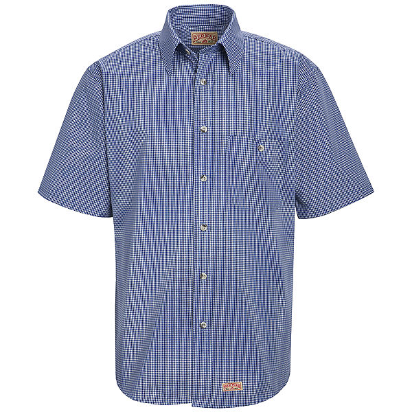 Red Kap SP84 Short Sleeve Mini-Plaid Uniform Shirt