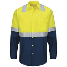 Load image into Gallery viewer, Red Kap SY14 High Visibility Long Sleeve Color Block Work Shirt - Type R, Class 2
