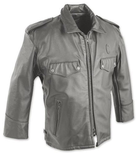 Taylors Leatherwear 4412-Z Passaic Cowhide Leather Mid Length Jacket - Black