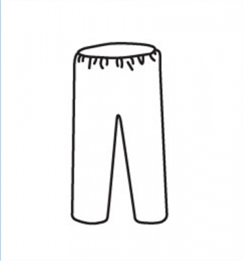 PosiWear M3 C3816 Disposable White Pants with Elastic Waist (Case)