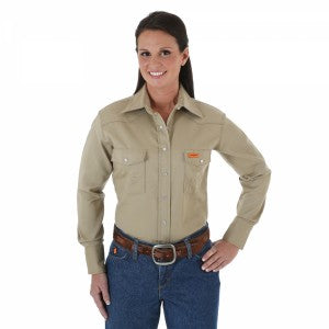 Wrangler FRLW06T Flame Resistant Women's Long Sleeve Shirt (HRC 2 - 9.5 cal)