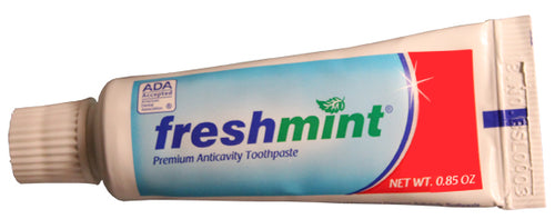 FreshMint TPADA85 Fluoride Toothpaste 0.85 oz. - ADA Approved (Case)