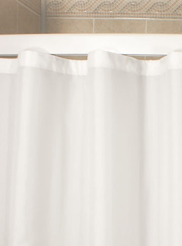 Kartri KNCNAA Karlon Shower Curtain with Sewn Eyelets, White, 72"x72"